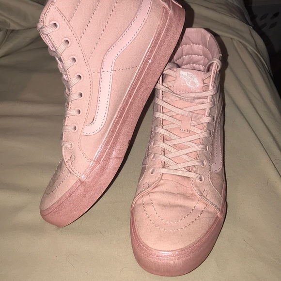 Pink sk8 high Vans with glitter soles - Picture 2 of 3